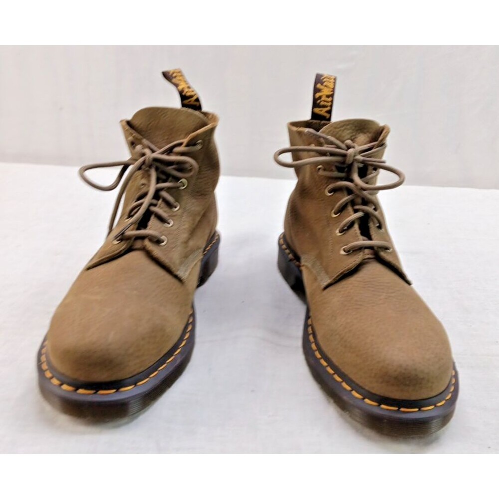 Dr. Martens 1460 Men’s 12M Olive Green Suede Leather Lace-Up Boots New
